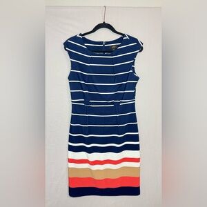 Navy and White  Dress